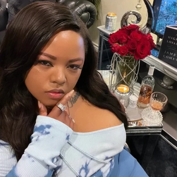 Caught In A Tie Dye Off-Shoulder Midi Dress - Blue/White - Picture 4 of 16